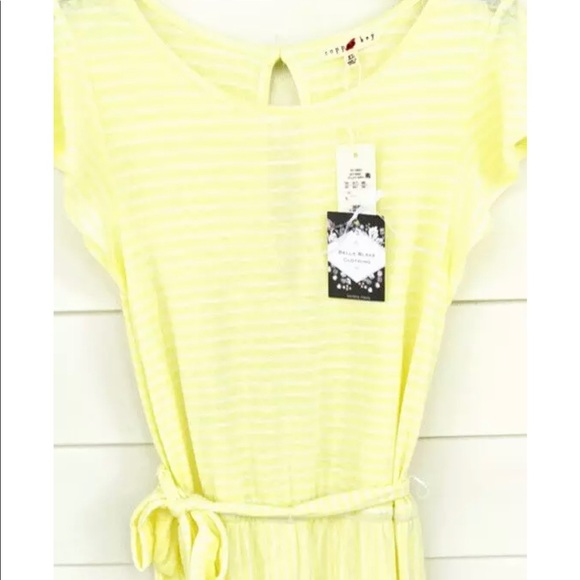 Copper Key Romper XL Girls Yellow Stripe NWT $39 - Picture 1 of 7